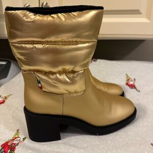 Franco Sarto gold boots